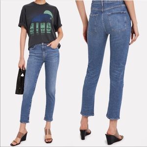 AGOLDE Toni Medium Wash Mid Rise Straight Leg Jeans 26 Designer Denim